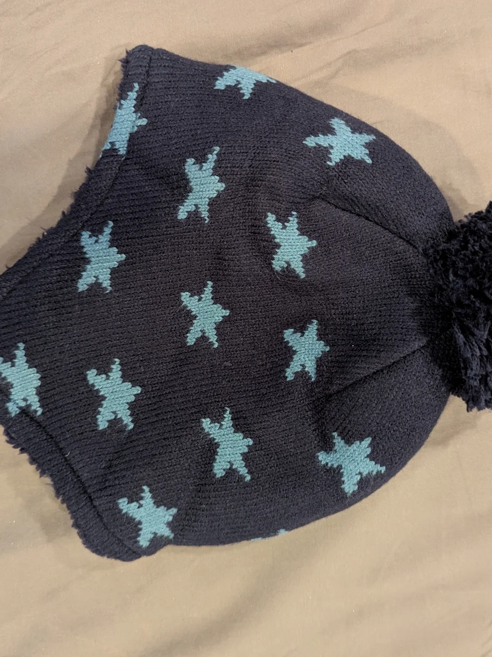 Primary Baby 6-12M Navy Teal Star Pom Beanie Hat 2019 NWOT